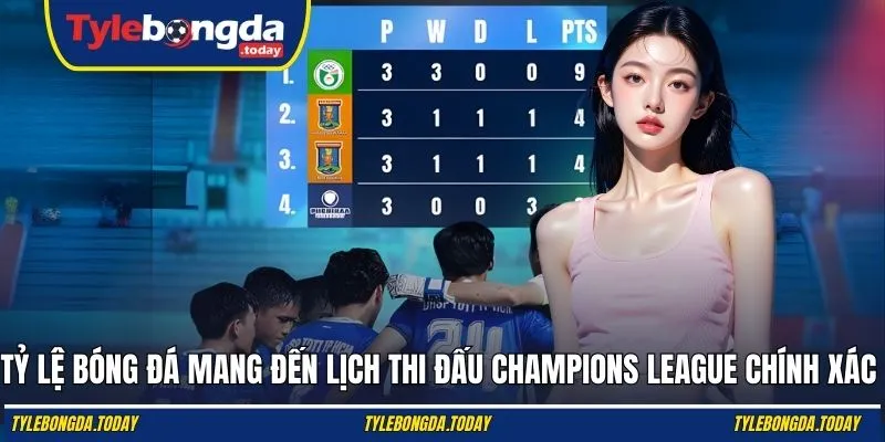 Tỷ Lệ Bóng Đá mang đến lịch thi đấu Champions League chính xác